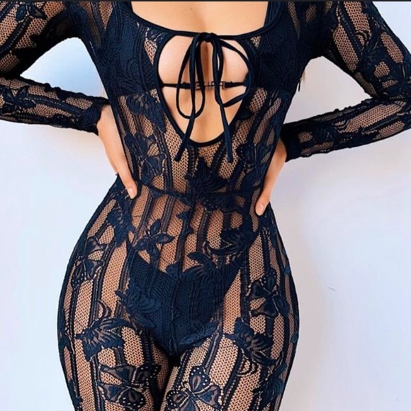 I.AM.GIA IDRA lace butterfly jumpsuit - Picture 1 of 4